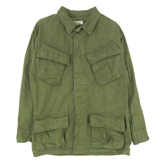 ヴィンテージ DSA-100-70-C-0155 70s U.S.ARMY 米軍 Jungle Fatigue Jacket ジャングルファティーグ ジャケット カーキ系 S【中古】
