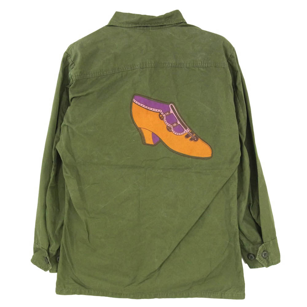 ヴィンテージ DSA-100-70-C-0155 70s U.S.ARMY 米軍 Jungle Fatigue Jacket ジャングルファティーグ ジャケット カーキ系 S【中古】