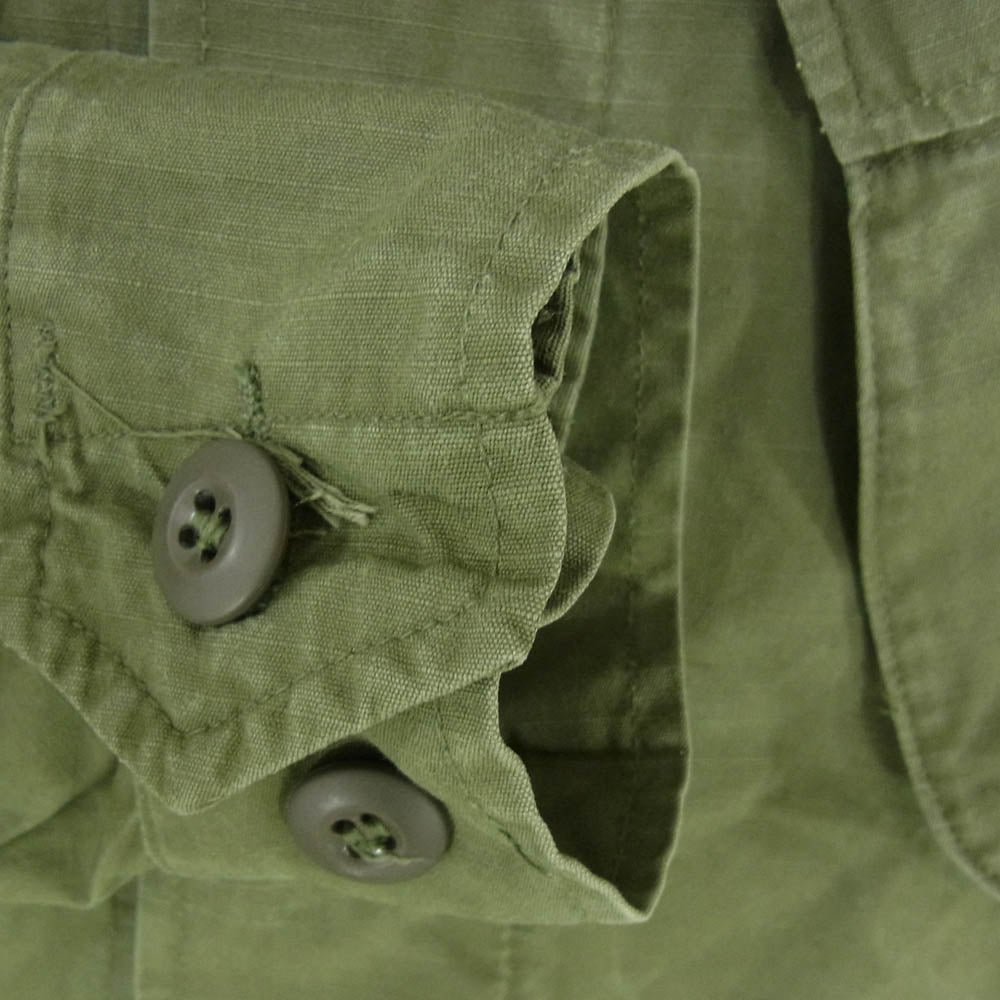 ヴィンテージ DSA-100-70-C-0155 70s U.S.ARMY 米軍 Jungle Fatigue Jacket ジャングルファティーグ ジャケット カーキ系 S【中古】