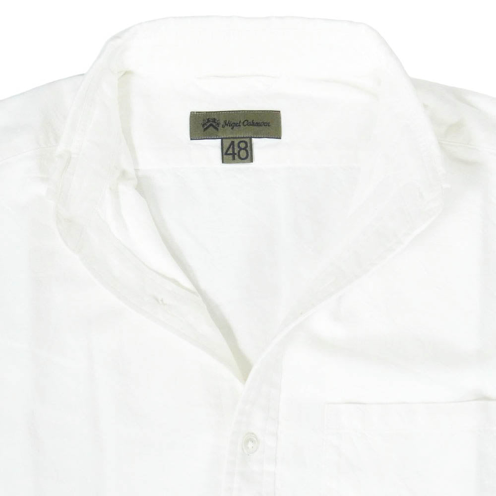 Nigel Cabourn ナイジェルケーボン 8090011202 BRITISH OFFICERS SH S/S ブリティッシュ オフィサーズ 半袖 シャツ ホワイト系 48【中古】