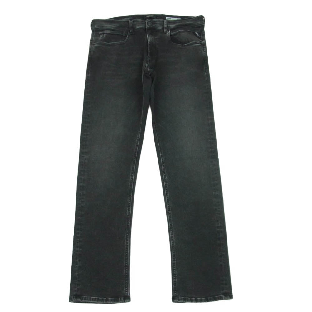 REPLAY リプレイ GROVER グローバー Hyperflex ハイパーフレックス ストレートフィット ヴィンテージ加工 ジーンズ デニム パンツ グレー系 33【中古】