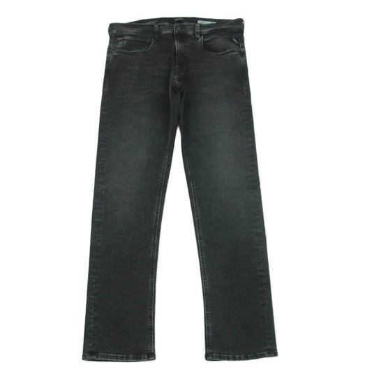 REPLAY リプレイ GROVER グローバー Hyperflex ハイパーフレックス ストレートフィット ヴィンテージ加工 ジーンズ デニム パンツ グレー系 33【中古】