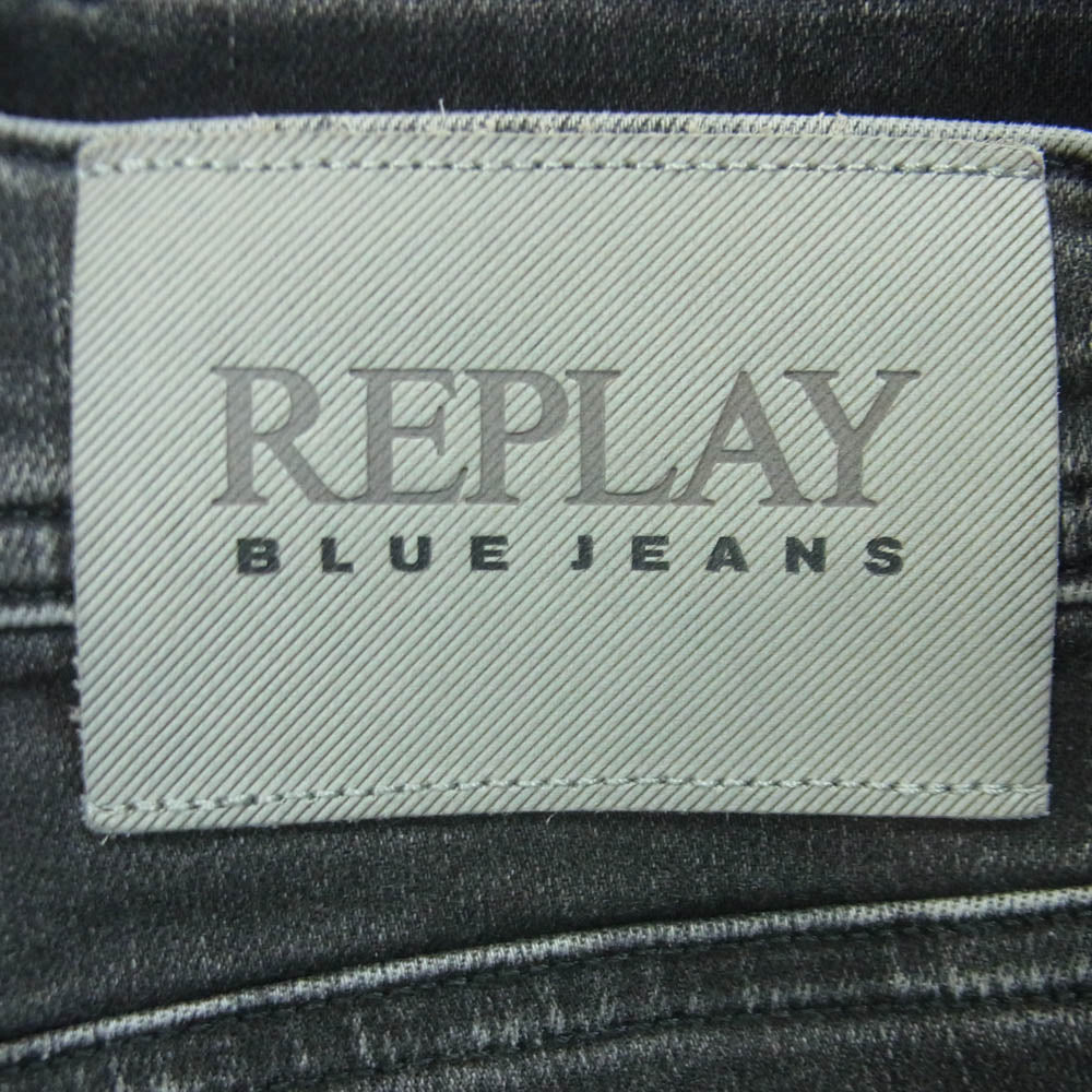 REPLAY リプレイ GROVER グローバー Hyperflex ハイパーフレックス ストレートフィット ヴィンテージ加工 ジーンズ デニム パンツ グレー系 33【中古】