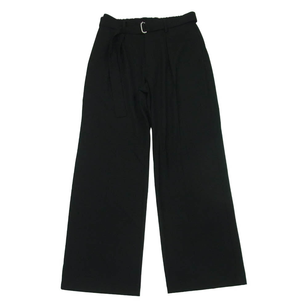 ATTACHMENT アタッチメント 26SS AP61-078 WO/TA STRETCH TRO ウール トリアセテート ストレッチトロ ベルテッド ストレート パンツ ブラック系 3【中古】