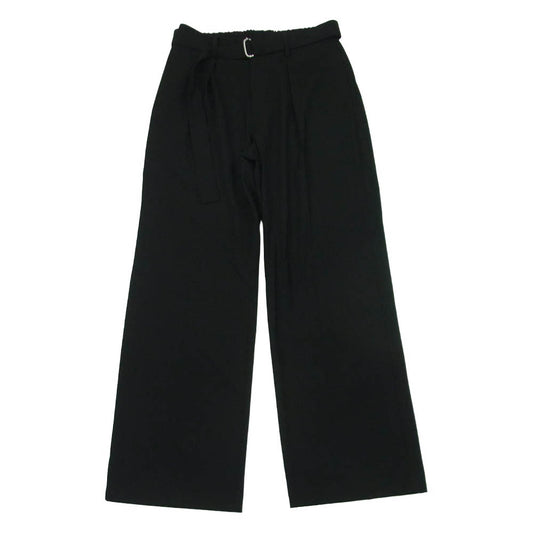 ATTACHMENT アタッチメント 26SS AP61-078 WO/TA STRETCH TRO ウール トリアセテート ストレッチトロ ベルテッド ストレート パンツ ブラック系 3【中古】