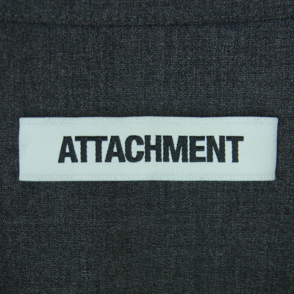 ATTACHMENT アタッチメント 26SS AS61-088 WO/TA STRETCH TRO L/S SHIRT ウール トリアセテート ストレッチトロ 長袖 シャツ グレー系 4【中古】