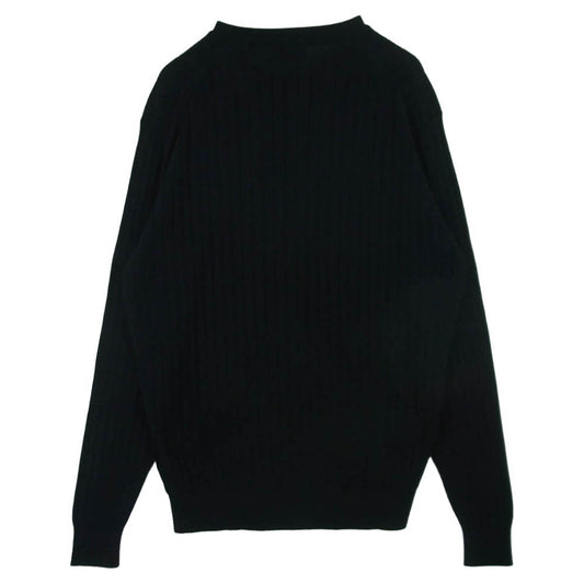 JOHN SMEDLEY ジョンスメドレー Ron Herman ロンハーマン 英国製 Henry Neck Knit ロンハーマン別注 ヘンリーネック 長袖 ニット セーター ブラック系 L【中古】