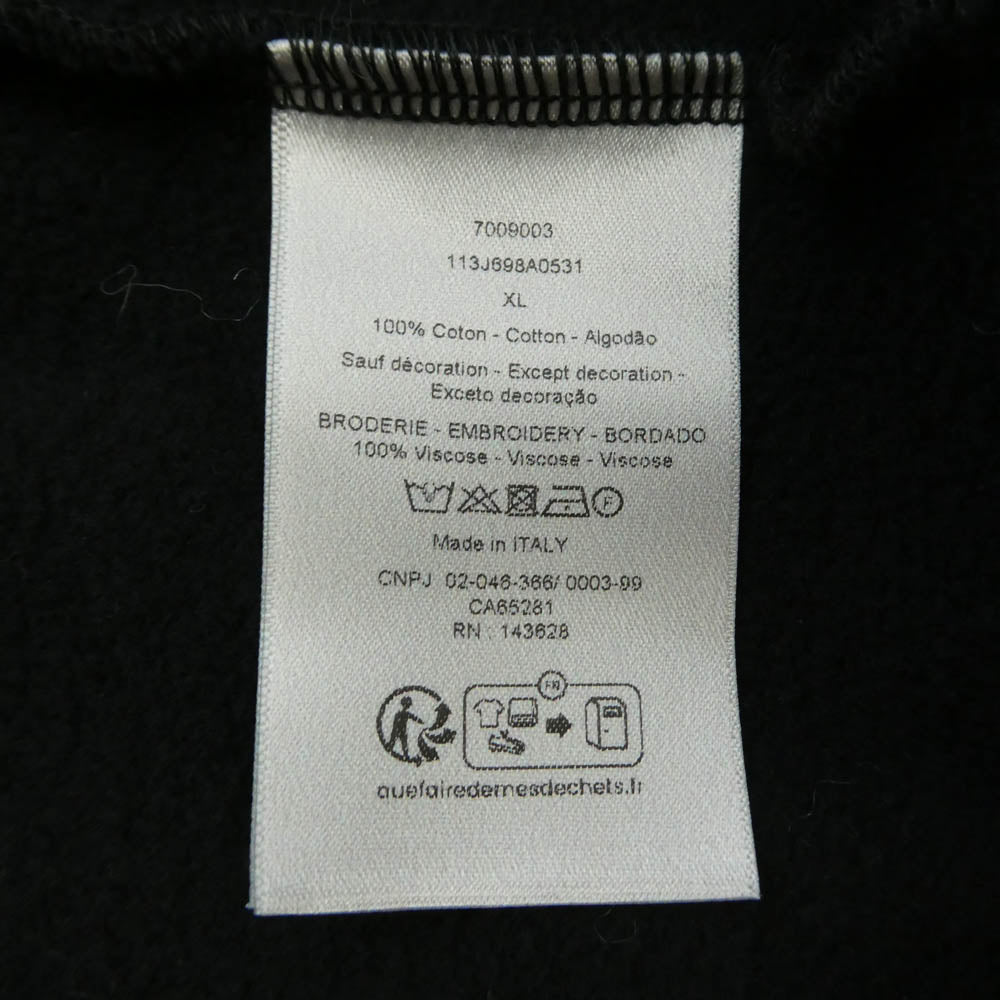 Dior ディオール 113J698A0531 イタリア製 CD Icon フード スウェットシャツ パーカー フーディー ブラック系 XL【中古】