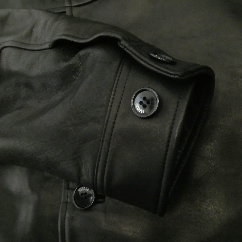 SEQUEL シークエル CAR COAT レザー カーコート ジャケット ブラック系 XL【中古】