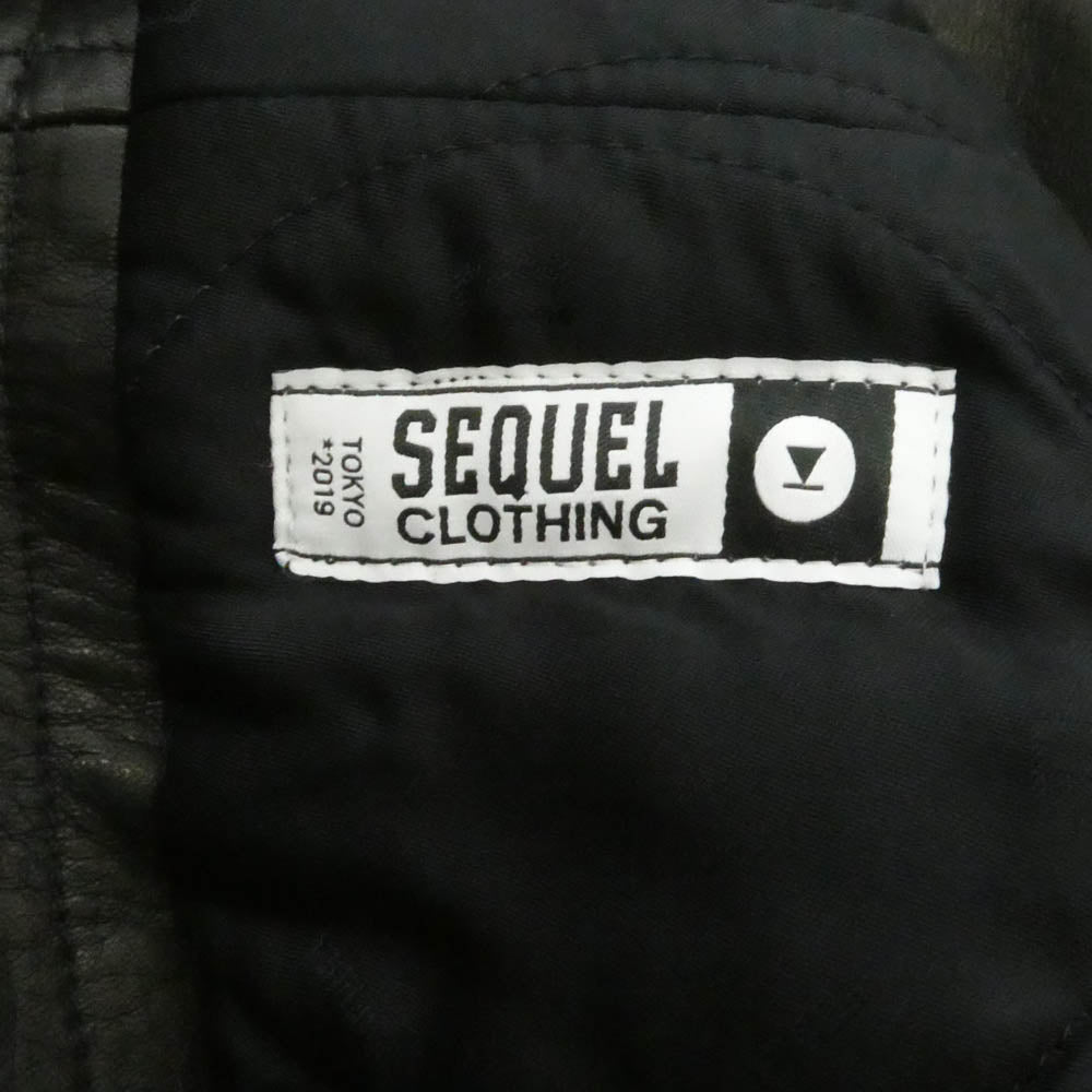 SEQUEL シークエル CAR COAT レザー カーコート ジャケット ブラック系 XL【中古】