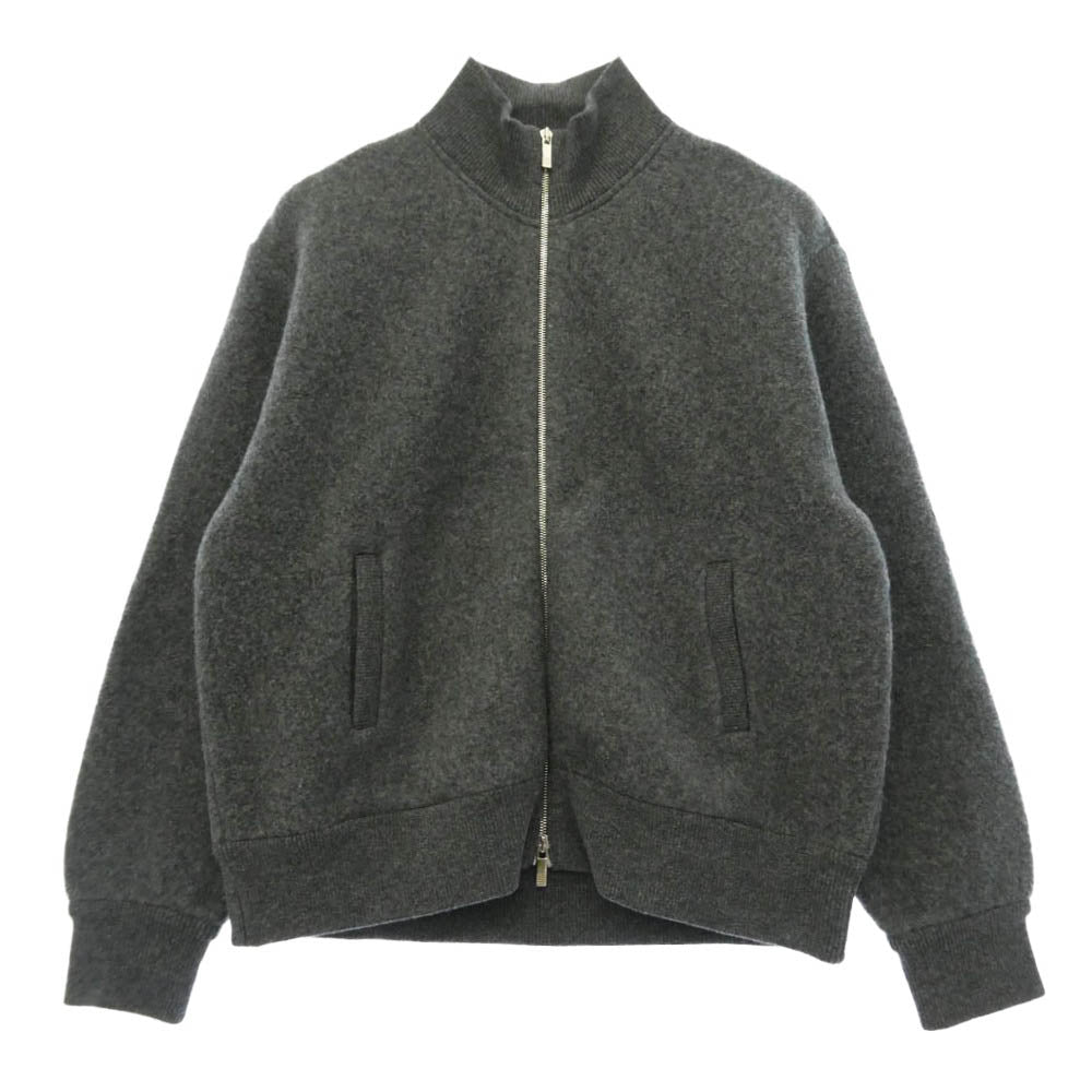 THOM BROWNE トムブラウン MJT526A-J0100-015 イタリア製 Giacca Zip In Lana ウール フリース ファネルネック ジップアップ ジャケット グレー系 3【美品】【中古】