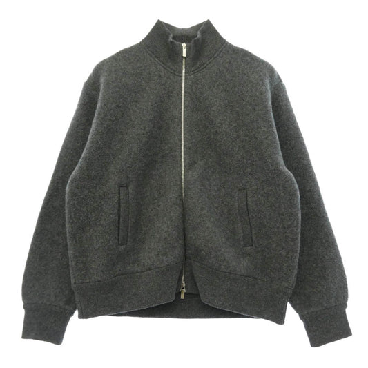 THOM BROWNE トムブラウン MJT526A-J0100-015 イタリア製 Giacca Zip In Lana ウール フリース ファネルネック ジップアップ ジャケット グレー系 3【美品】【中古】
