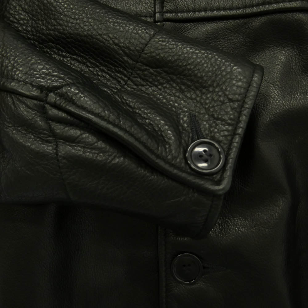 Supreme シュプリーム schott ショット 23AW x Schott ショット Leather Car Coat レザー カーコート ジャケット ブラック系 XL【中古】