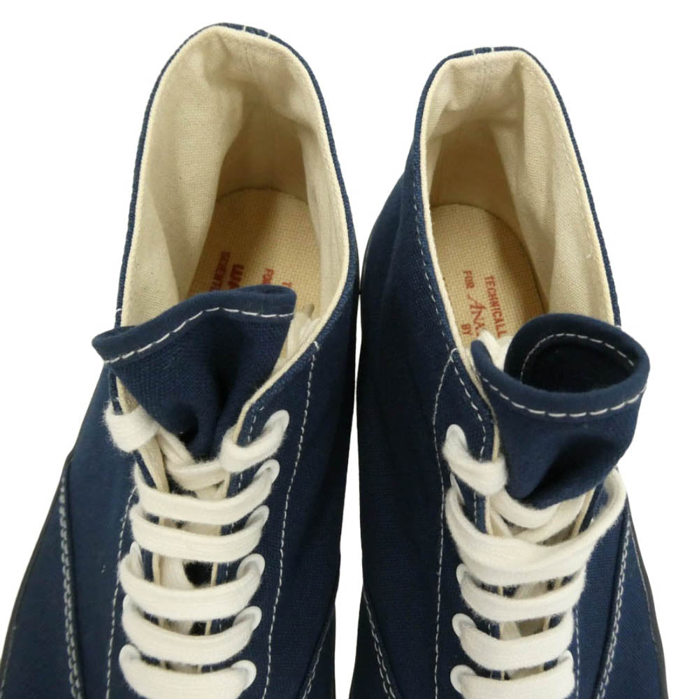 ANATOMICA アナトミカ WAKOUWA ワクワ 618-Hi ハイカット キャンバス スニーカー ネイビー ネイビー系 25.5cm【中古】