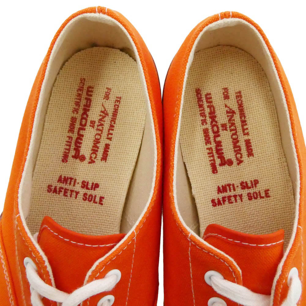 ANATOMICA アナトミカ WAKOUWA ワクワ 618-LO ローカット キャンバス スニーカー オレンジ オレンジ系 オフホワイト系 25.5cm【中古】