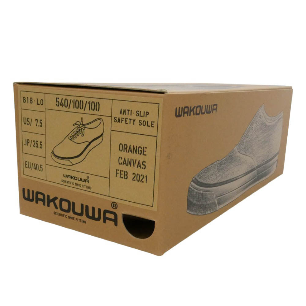 ANATOMICA アナトミカ WAKOUWA ワクワ 618-LO ローカット キャンバス スニーカー オレンジ オレンジ系 オフホワイト系 25.5cm【中古】