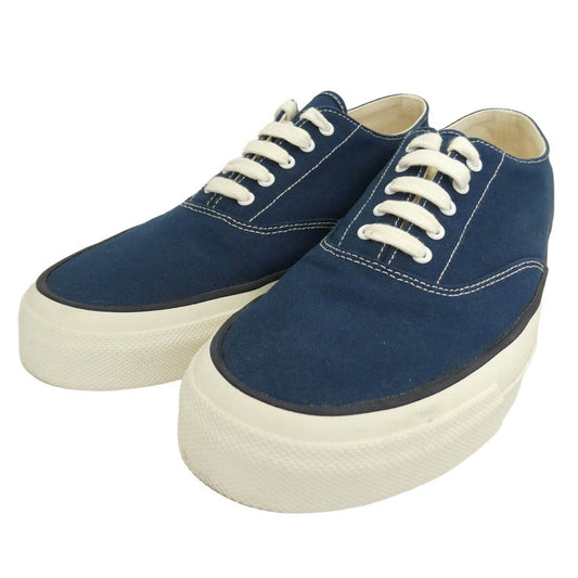 ANATOMICA アナトミカ WAKOUWA ワクワ 618-LO ローカット キャンバス スニーカー ネイビー ネイビー系 25.5cm【中古】