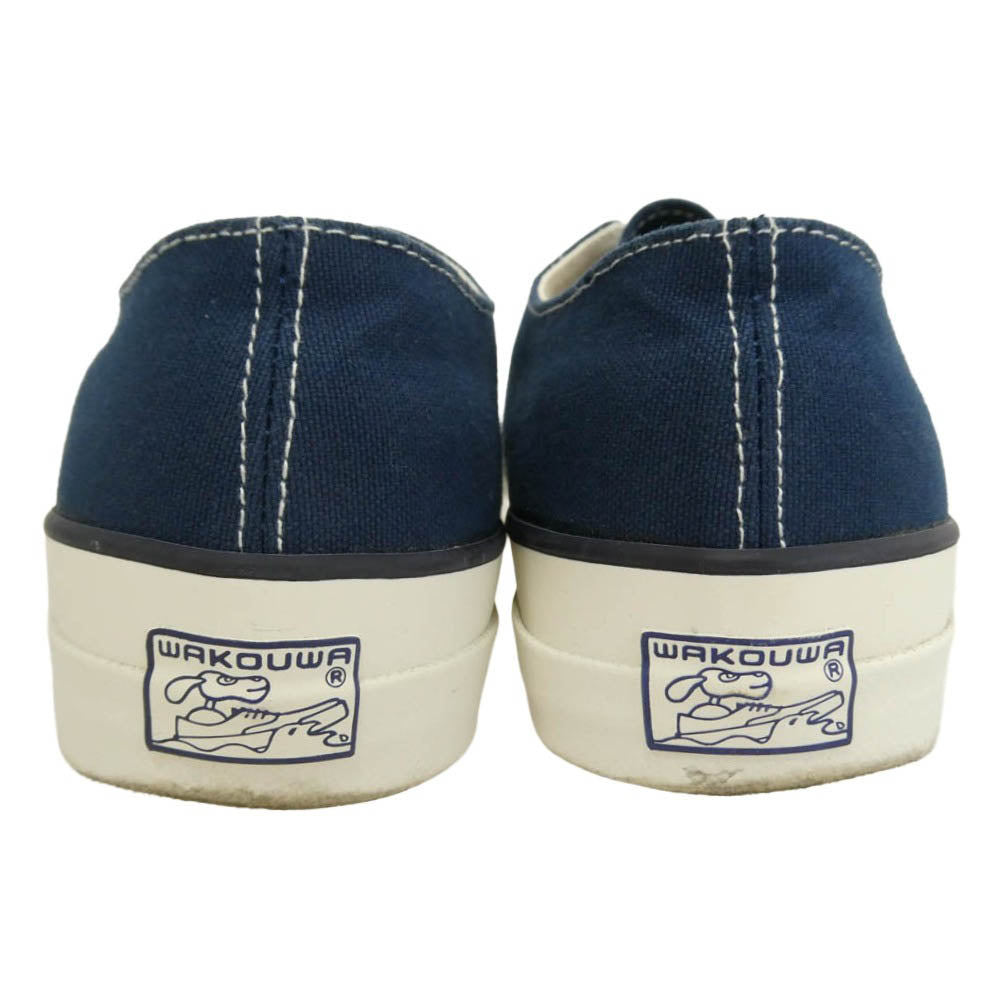 ANATOMICA アナトミカ WAKOUWA ワクワ 618-LO ローカット キャンバス スニーカー ネイビー ネイビー系 25.5cm【中古】
