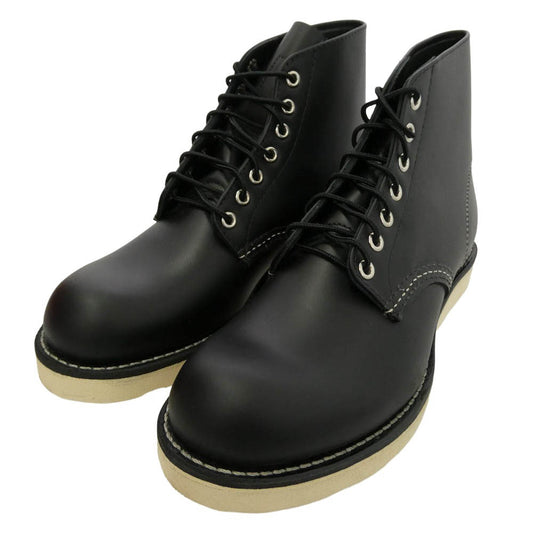 RED WING レッドウィング 8165 6-inch Classic Round 6インチ クラシックラウンド プレーントゥ ブーツ ブラック系 US7D【新古品】【未使用】【中古】