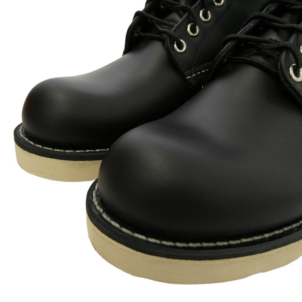 RED WING レッドウィング 8165 6-inch Classic Round 6インチ クラシックラウンド プレーントゥ ブーツ ブラック系 US7D【新古品】【未使用】【中古】