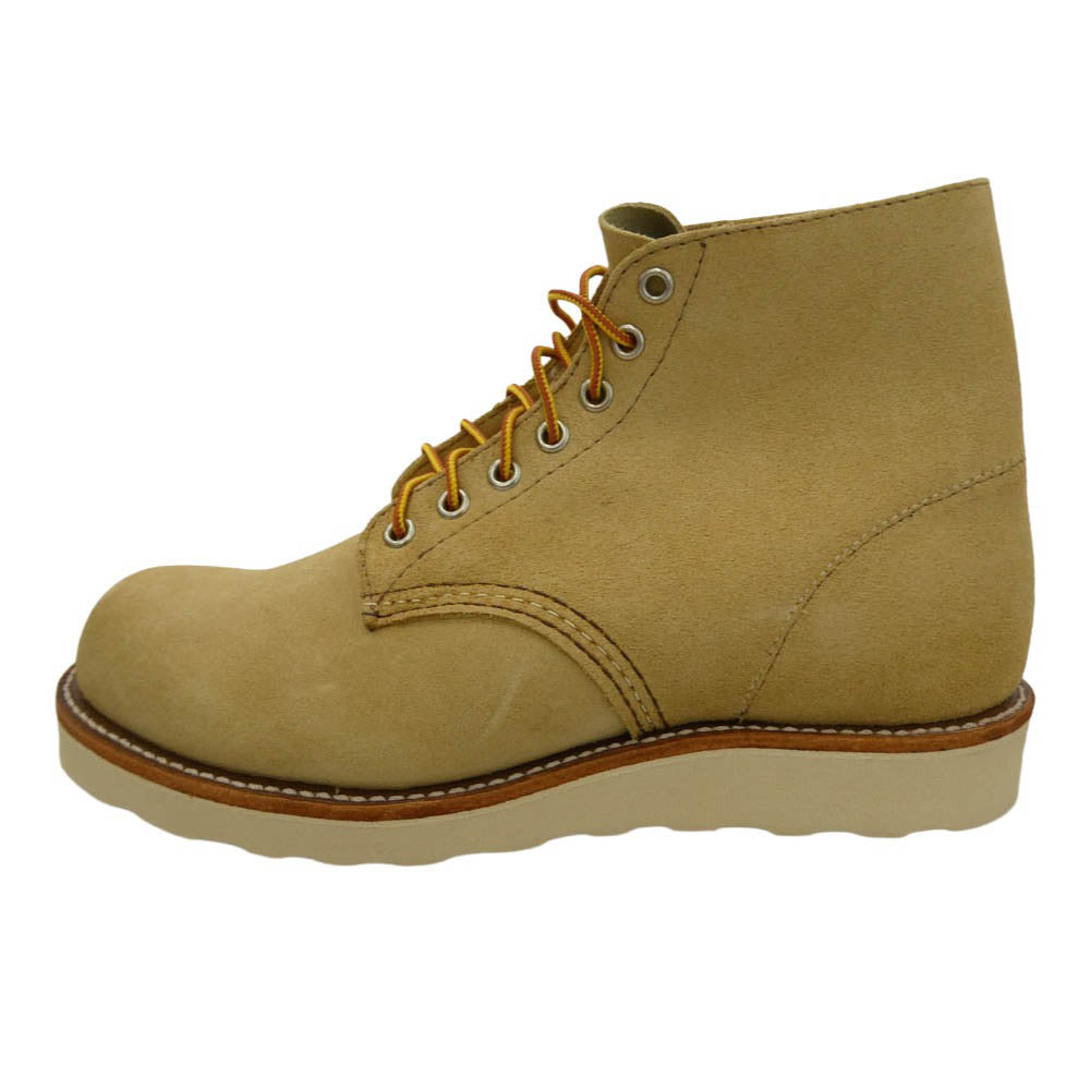 RED WING レッドウィング 8167 6-INCH CLASSIC ROUND 6インチ クラシックラウンド プレーントゥ ブーツ ベージュ系 US7D【新古品】【未使用】【中古】