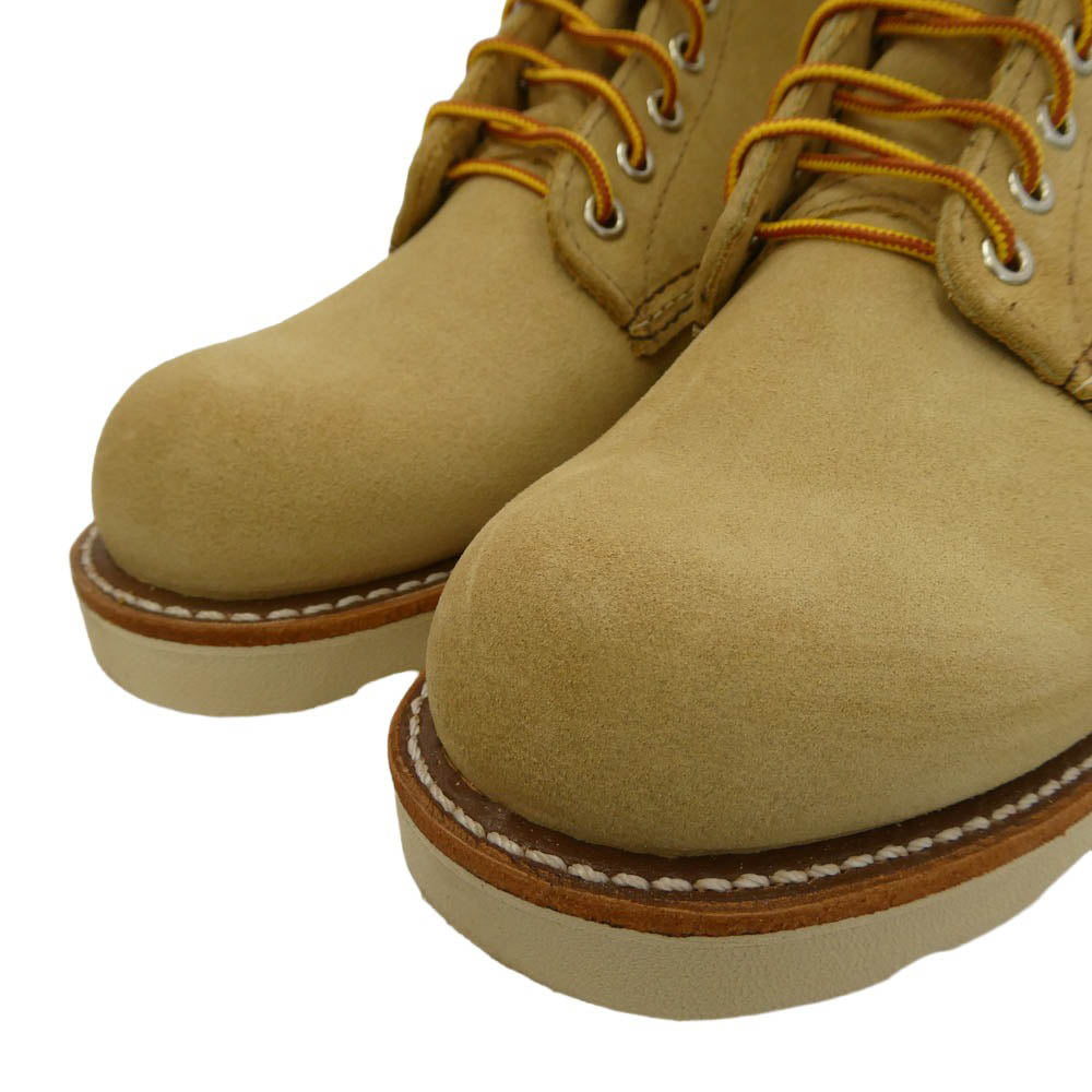 RED WING レッドウィング 8167 6-INCH CLASSIC ROUND 6インチ クラシックラウンド プレーントゥ ブーツ ベージュ系 US7D【新古品】【未使用】【中古】