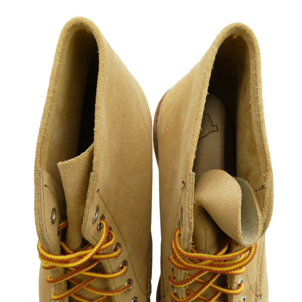 RED WING レッドウィング 8167 6-INCH CLASSIC ROUND 6インチ クラシックラウンド プレーントゥ ブーツ ベージュ系 US7D【新古品】【未使用】【中古】
