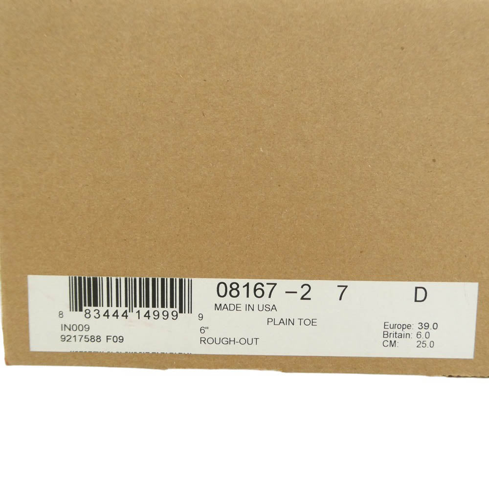 RED WING レッドウィング 8167 6-INCH CLASSIC ROUND 6インチ クラシックラウンド プレーントゥ ブーツ ベージュ系 US7D【新古品】【未使用】【中古】