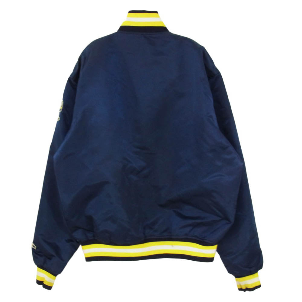 STARTER スターター 90s USA製 Notre Dame Fighting Irish ノートルダム 中綿 キルティング ナイロン スタジャン ネイビー系 サイズ表記無【中古】