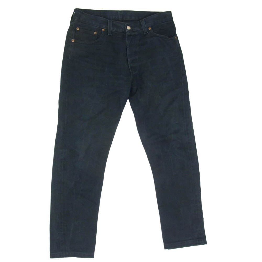 Levi's リーバイス 90s フランス製 ユーロ 501 後染め ボタン フライ ブラック デニム パンツ ボタン裏 刻印 275 ブラック系 34【中古】