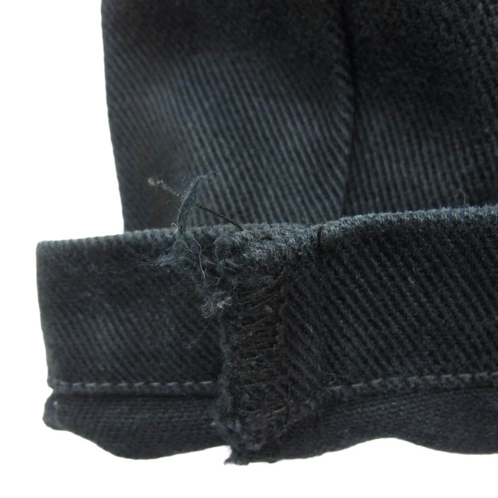 Levi's リーバイス 90s フランス製 ユーロ 501 後染め ボタン フライ ブラック デニム パンツ ボタン裏 刻印 275 ブラック系 34【中古】