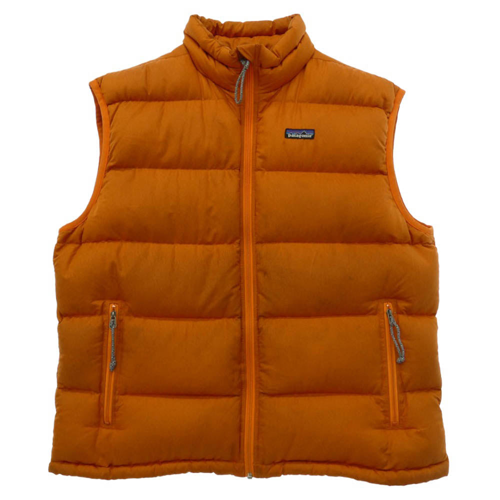 patagonia パタゴニア 02AW 84630 down vest ダウン ベスト オレンジ系 L【中古】