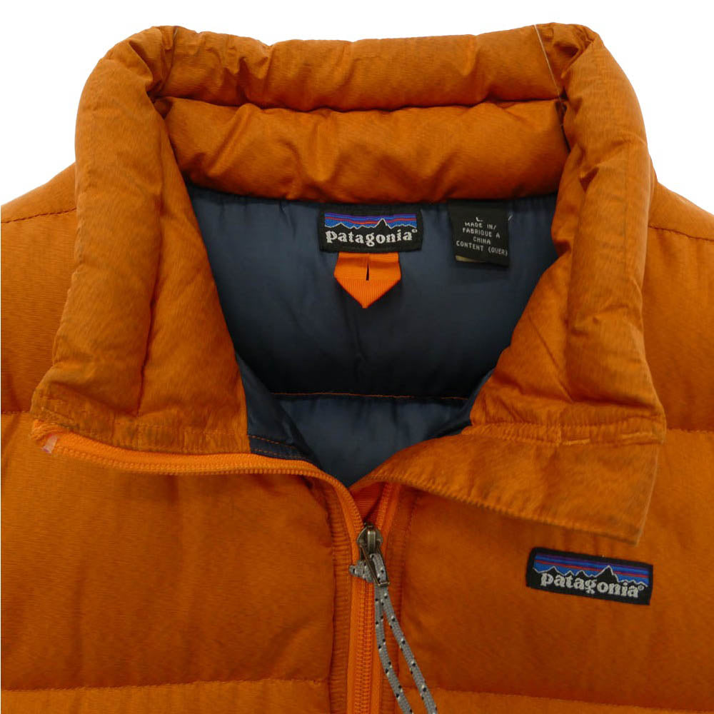 patagonia パタゴニア 02AW 84630 down vest ダウン ベスト オレンジ系 L【中古】