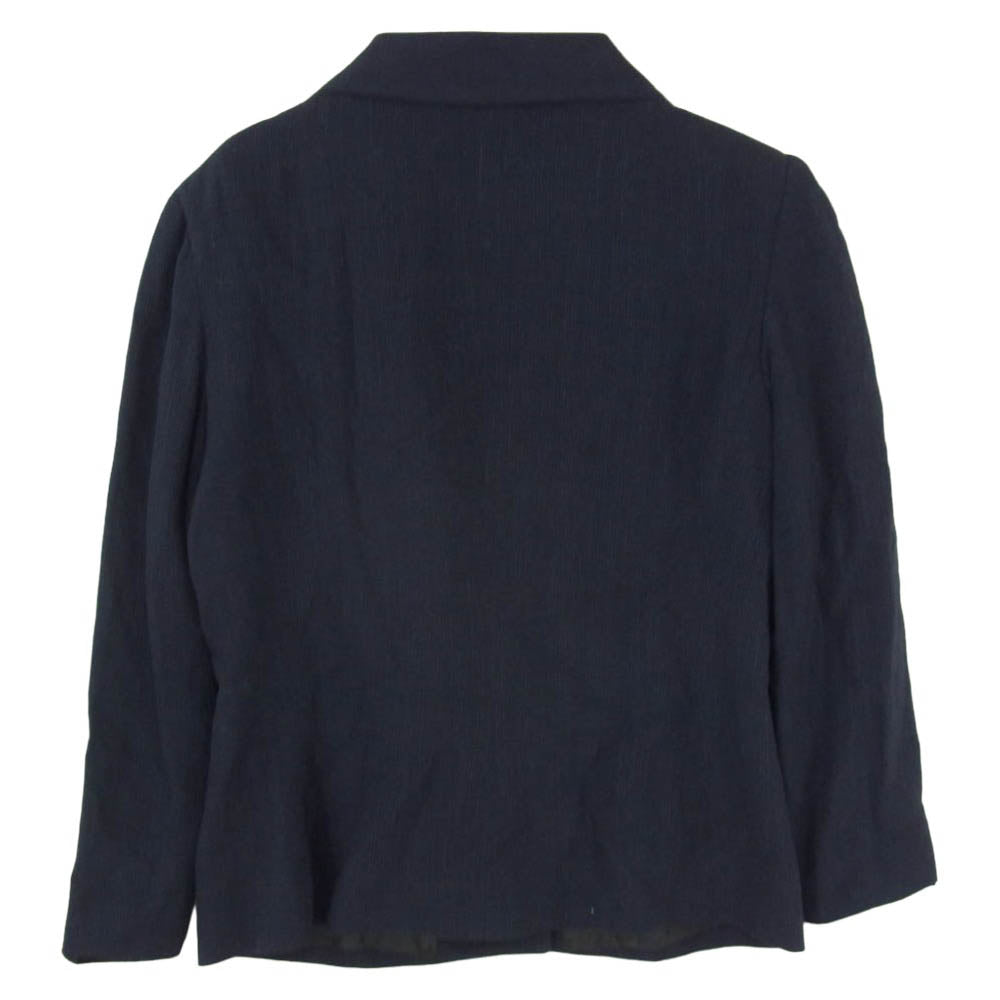 DOLCE&GABBANA ドルチェアンドガッバーナ イタリア製 ビスコース リネン混 2B テーラード ジャケット ネイビー系 38【中古】