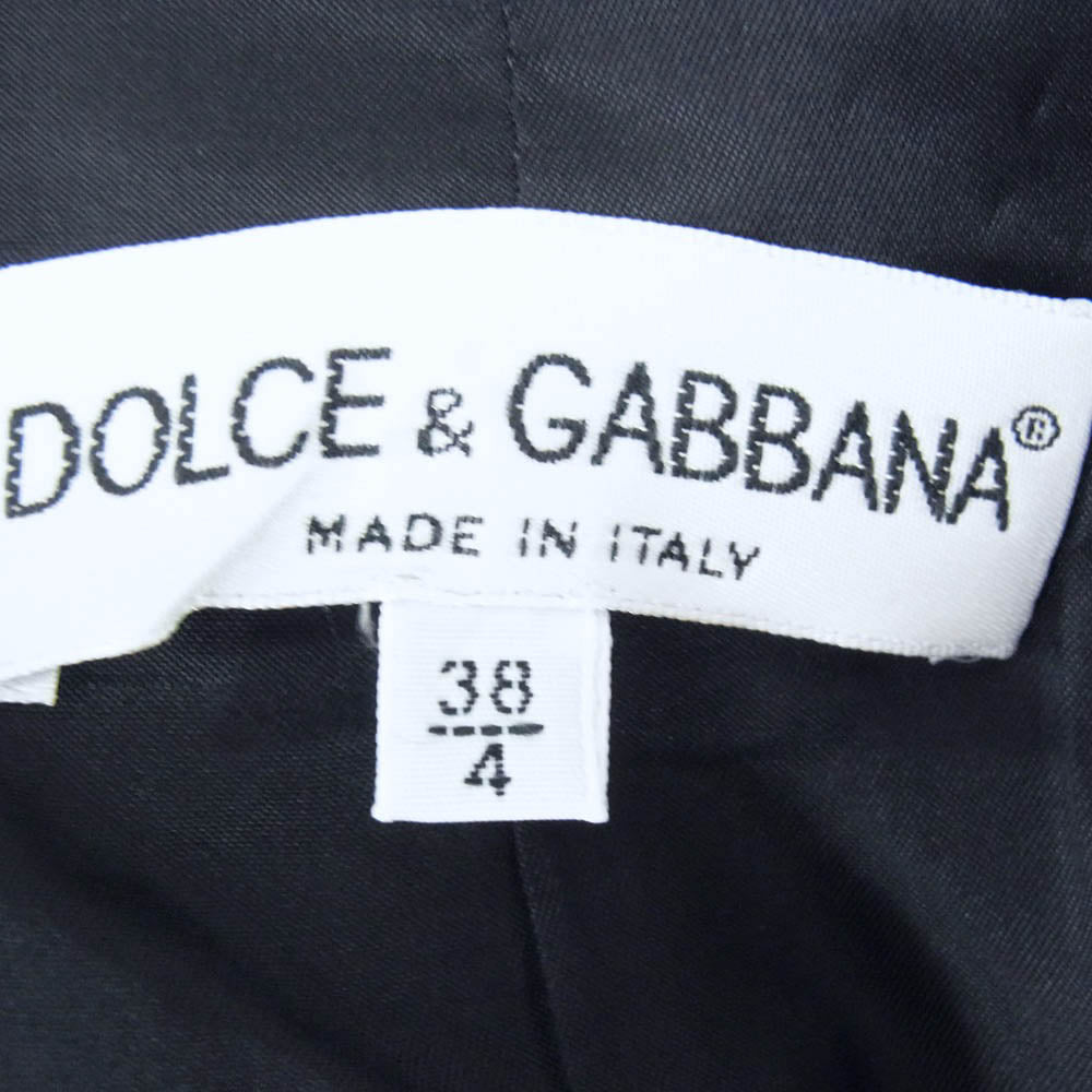 DOLCE&GABBANA ドルチェアンドガッバーナ イタリア製 ビスコース リネン混 2B テーラード ジャケット ネイビー系 38【中古】
