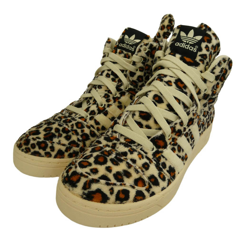 adidas アディダス V24536 × JEREMY SCOTT ジェレミー スコット Leopard Tale レオパード柄 ハイカットスニーカー マルチカラー系 28cm【新古品】【未使用】【中古】