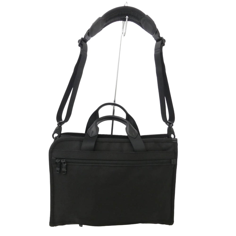 TUMI トゥミ 26110DH ALPHA Slim Deluxe Portfolio 2WAY ショルダーストラップ付き ブリーフケース ビジネス バッグ ブラック系【中古】