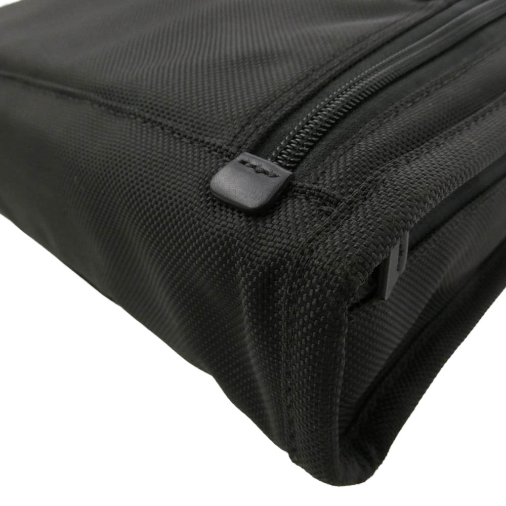 TUMI トゥミ 26110DH ALPHA Slim Deluxe Portfolio 2WAY ショルダーストラップ付き ブリーフケース ビジネス バッグ ブラック系【中古】