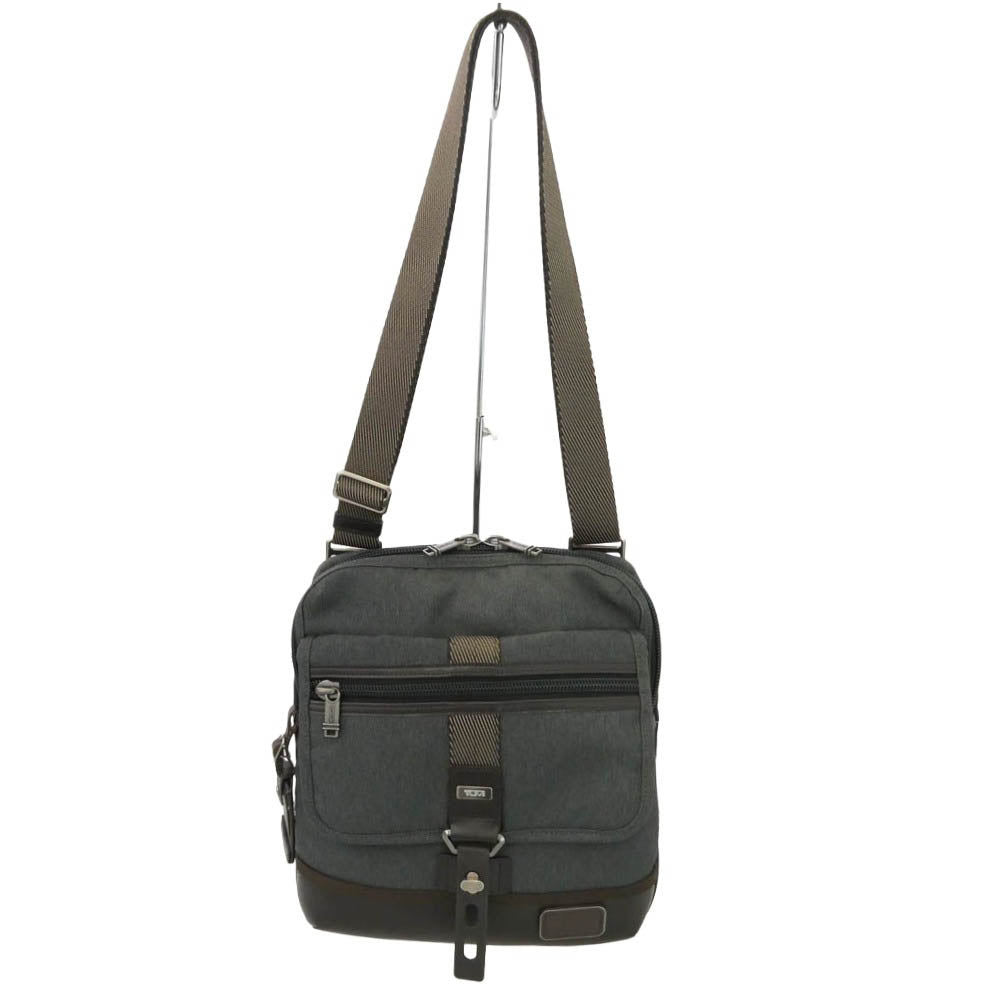 TUMI トゥミ 222304AT2 ALPHA BRAVO Annapolis Zip Flap ショルダー バッグ グレー系 ブラウン系【中古】