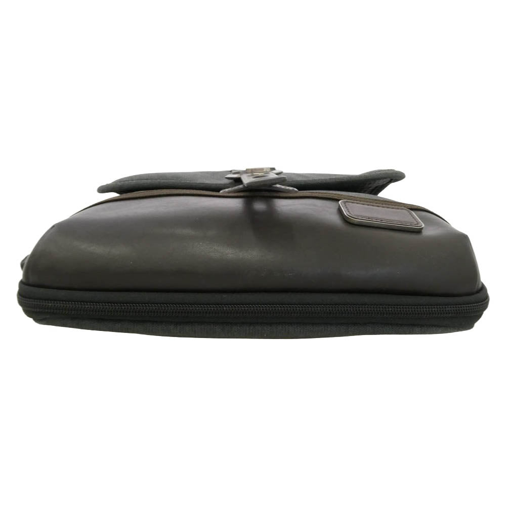 TUMI トゥミ 222304AT2 ALPHA BRAVO Annapolis Zip Flap ショルダー バッグ グレー系 ブラウン系【中古】