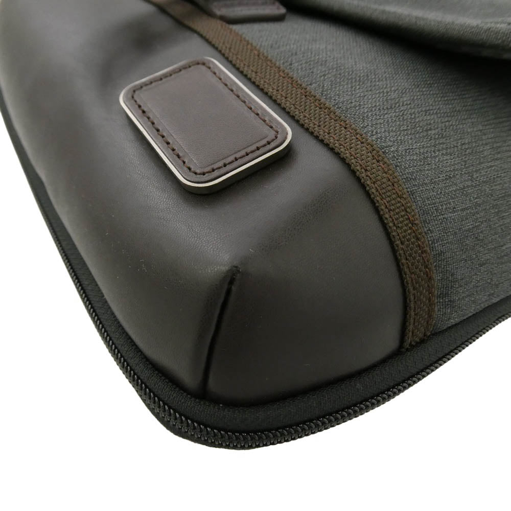 TUMI トゥミ 222304AT2 ALPHA BRAVO Annapolis Zip Flap ショルダー バッグ グレー系 ブラウン系【中古】