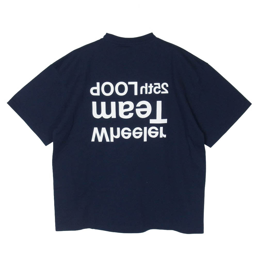 LOOPWHEELER ループウィラー 25周年記念 LOOP Team WHEELER 半袖 Tシャツ ネイビー系 M【極上美品】【中古】