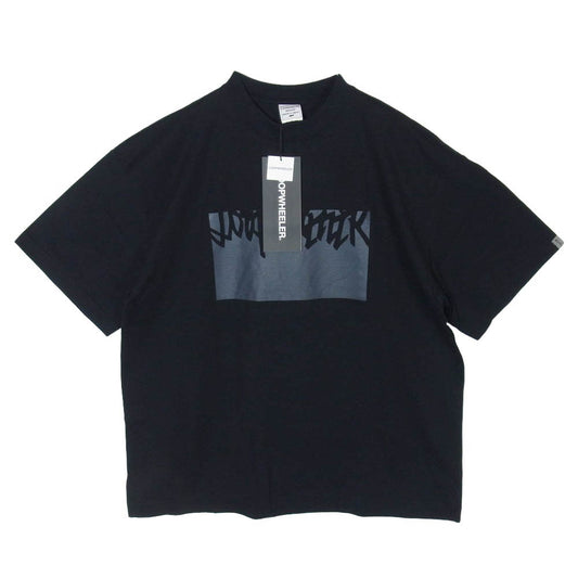 LOOPWHEELER ループウィラー x 内田洋一郎 mogno6 グラフィックプリント 半袖 Tシャツ ブラック系 M【美品】【中古】