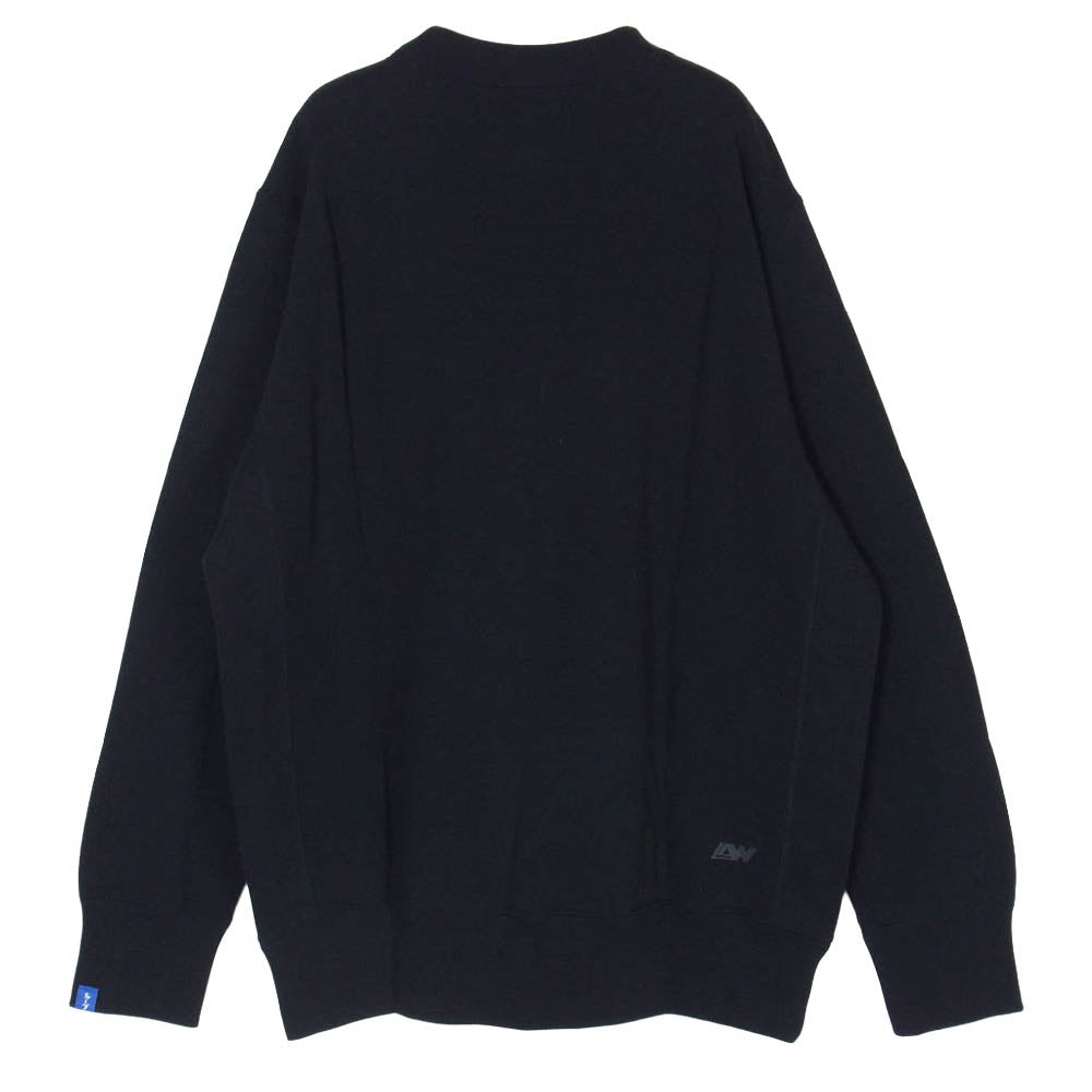 LOOPWHEELER ループウィラー LW360Boxlogo ボックスロゴ プリント クルーネック スウェット トレーナー ブラック系 L【極上美品】【中古】