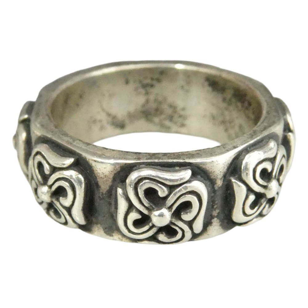 Shin's SCULPTURE シンズスカルプチャー S Cross Band Ring エスクロス バンド リング シルバー系 約18.5号【中古】