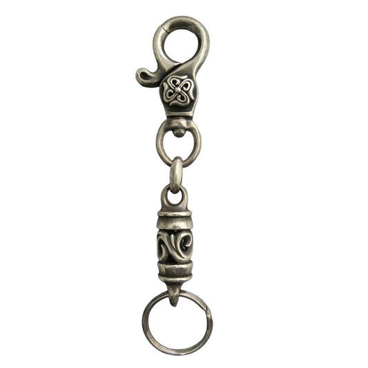 Shin's SCULPTURE シンズスカルプチャー クリップ キーリング キーチェーン キーホルダー シルバー系【中古】