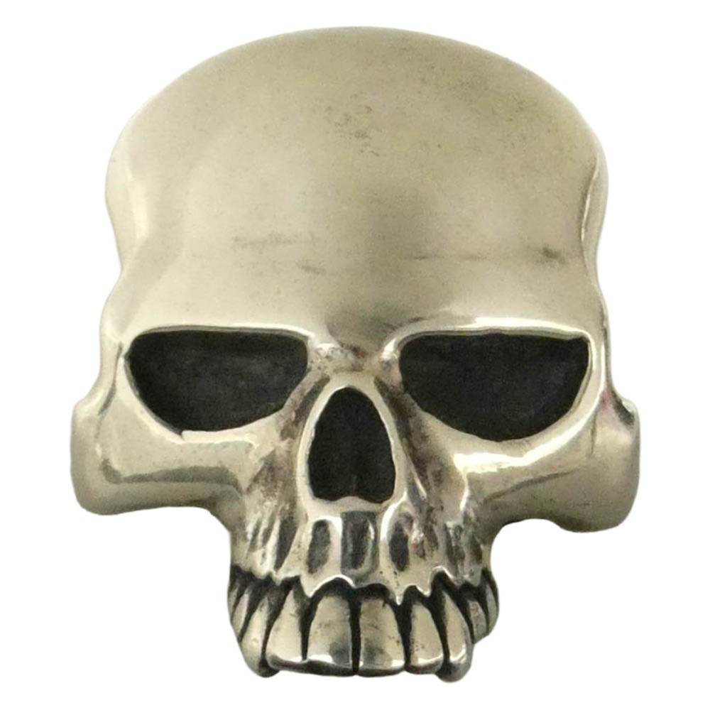 CRAZY PIG クレイジーピッグ ギャランティカード付属 LARGE Evil Skull Ring ラージ エビル スカル リング シルバー系 約13号【中古】