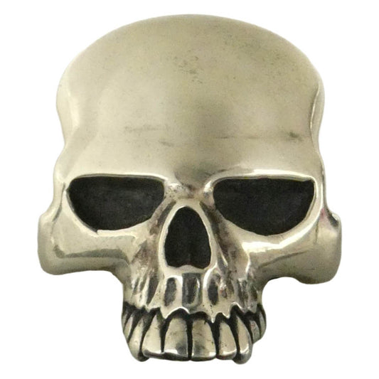CRAZY PIG クレイジーピッグ ギャランティカード付属 LARGE Evil Skull Ring ラージ エビル スカル リング シルバー系 約13号【中古】