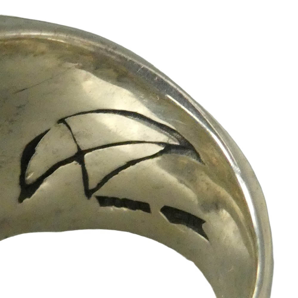 CRAZY PIG クレイジーピッグ ギャランティカード付属 LARGE Evil Skull Ring ラージ エビル スカル リング シルバー系 約13号【中古】