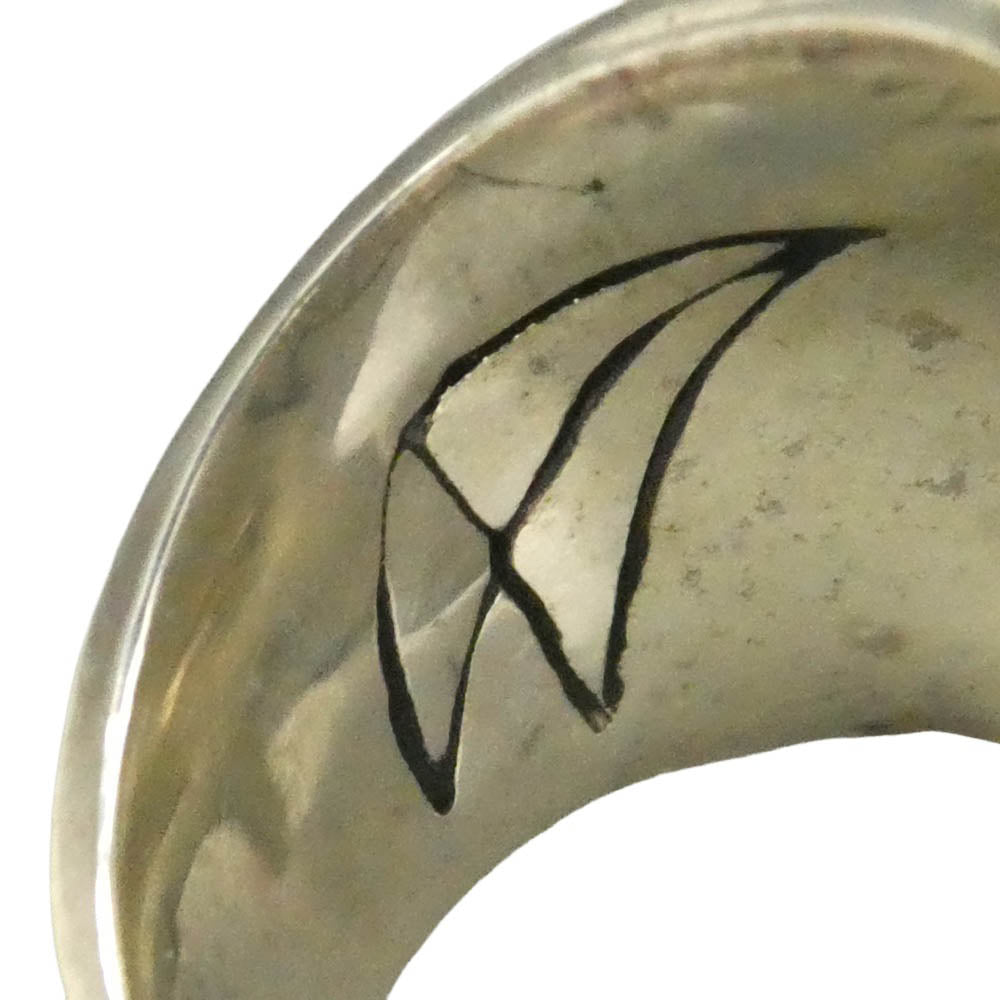 CRAZY PIG クレイジーピッグ ギャランティカード付属 LARGE Evil Skull Ring ラージ エビル スカル リング シルバー系 約13号【中古】